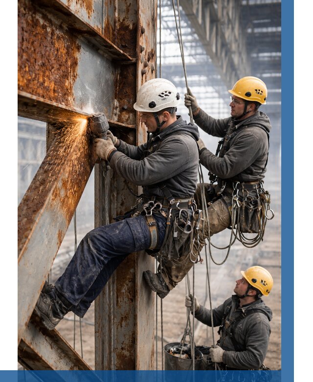 Зачистка металла от ржавчины в Мирном от 354 р. | ВЫСОТНИК-Мир