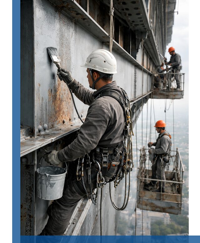 Покраска металлоконструкций на высоте в Мирном профессионально