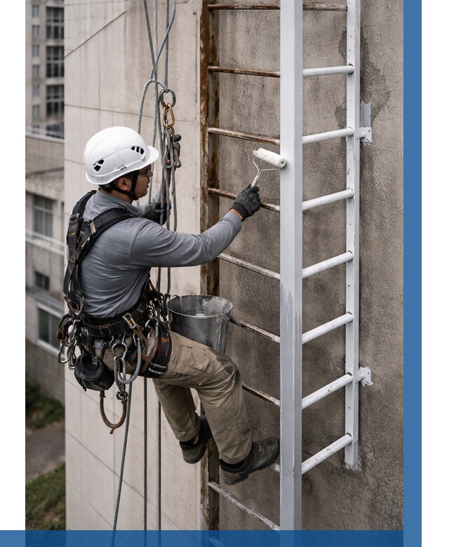 Покраска пожарных лестниц в Мирном от 4549 р. | ВЫСОТНИК-Мир