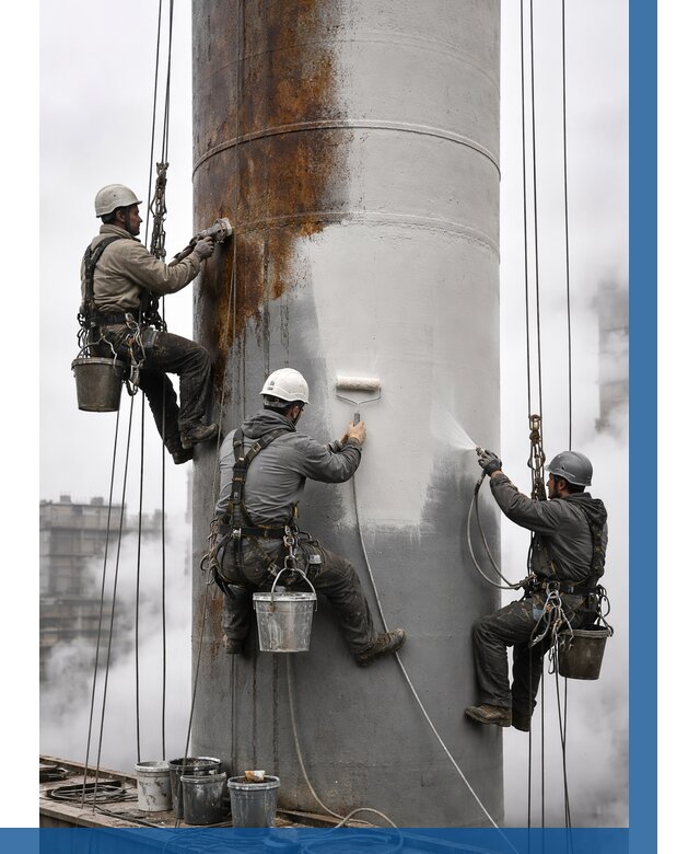 Покраска дымовых труб в Мирном от 8593 р. | ВЫСОТНИК-Мир