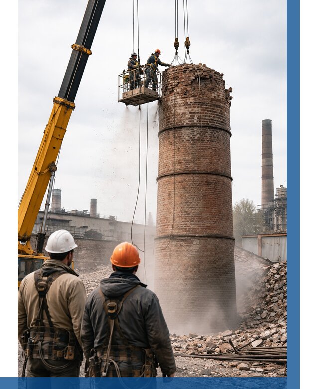 Демонтаж дымовой трубы в Мирном от 90981 р. | ВЫСОТНИК-Мир, смета