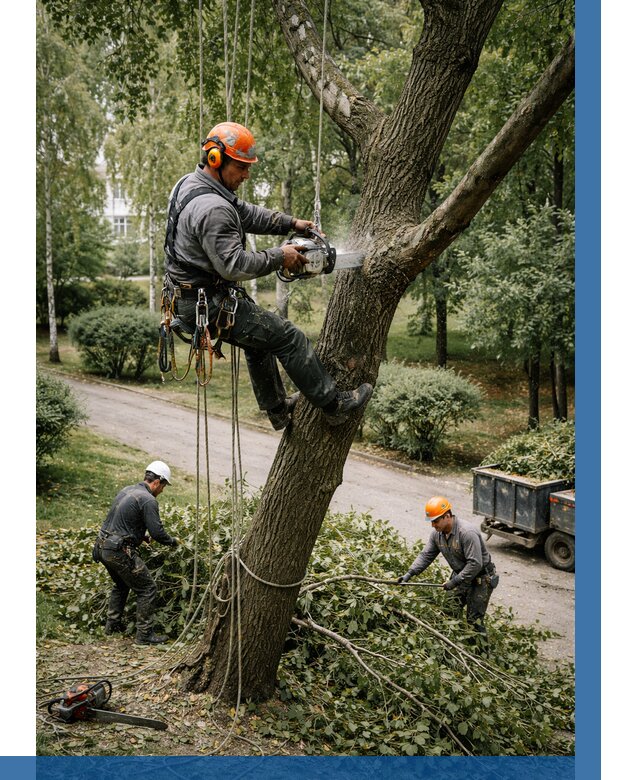 Кронирование деревьев в Мирном от 6571 р. | ВЫСОТНИК-Мир