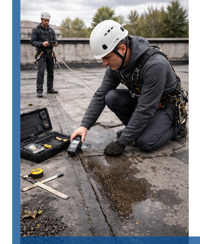 Обследование кровли на протечки и выявление дефектов в Мирном