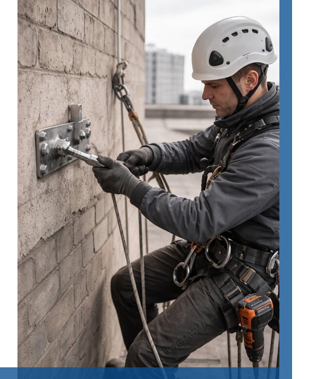 Установка анкерных точек в Мирном от 3538 р. | ВЫСОТНИК-Мир