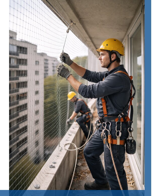 Монтаж сетки от птиц в Мирном от 4549 р. | ВЫСОТНИК-Мир