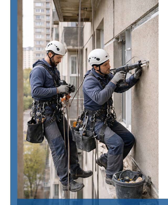 Промышленные альпинисты высотные работы и монтаж в Мирном